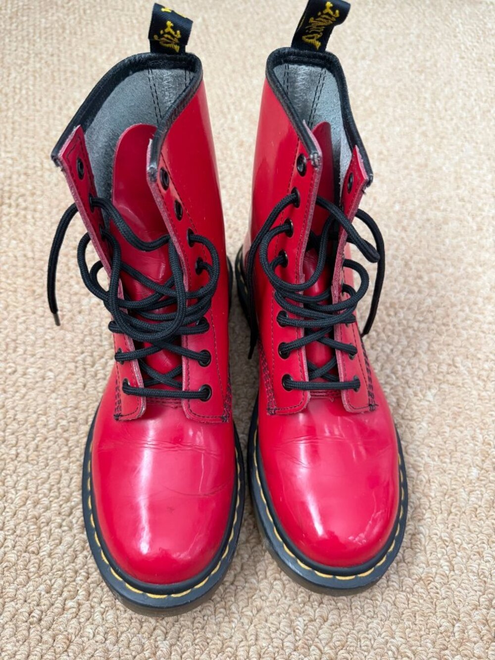 Dr. Martens 1460 Pascal Cherry Red 8-Eye Boots US 7 EU 38